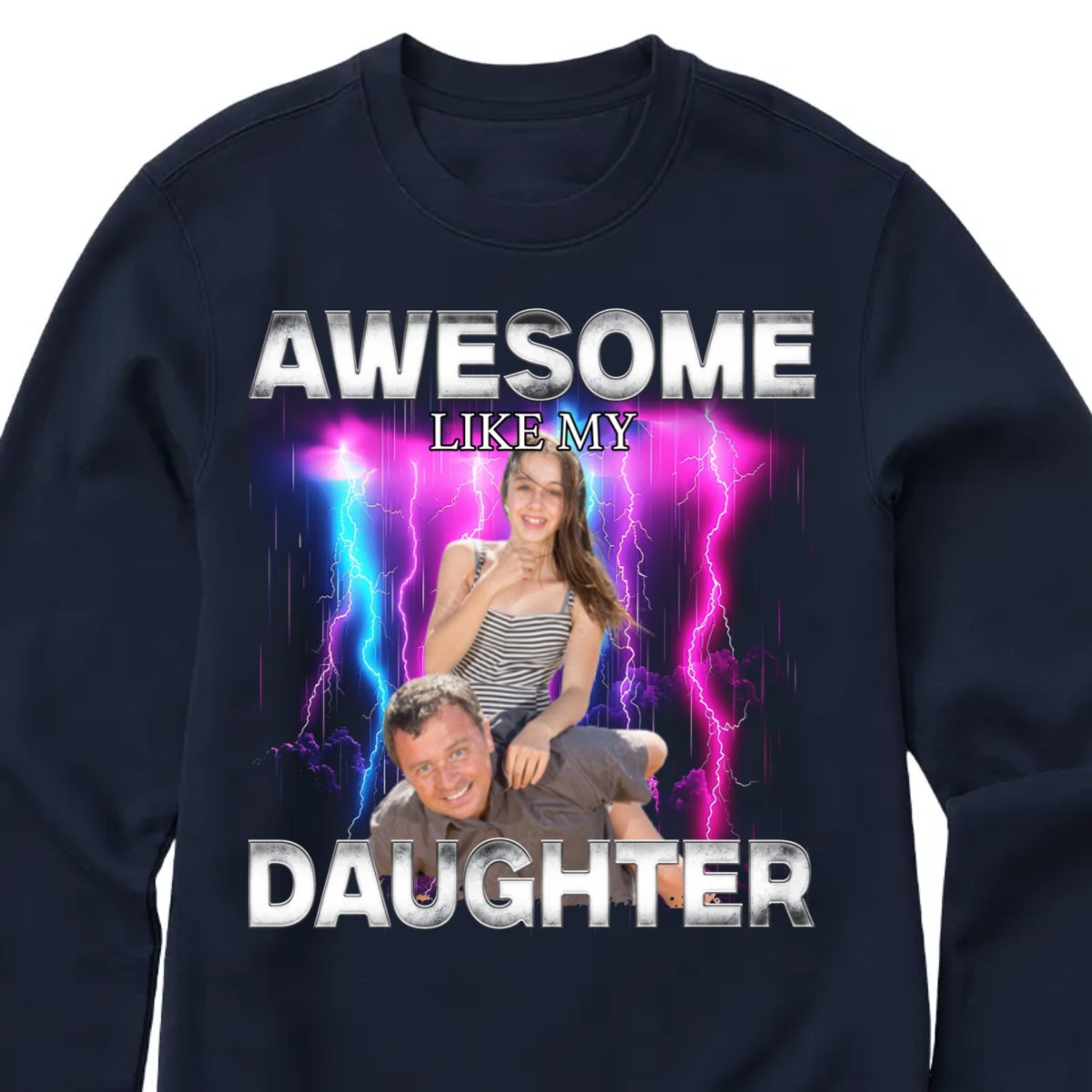 Family - Awesome Like My Daughter Bootleg Style - Personalized Unisex T - shirt, Hoodie, Sweatshirt - Makezbright Gifts