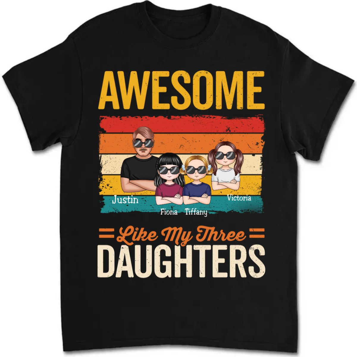 Family - Awesome Like My Daughter - Personalized T - Shirt (LH) - Makezbright Gifts