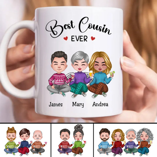 Family - Best Cousin Ever - Personalized Mug (NN) - Makezbright Gifts