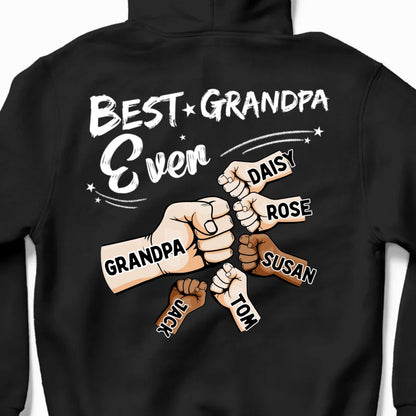 Family - Best Dad Grandpa Ever Fist Bump - Personalized Unisex T - shirt, Hoodie, Sweatshirt - Makezbright Gifts