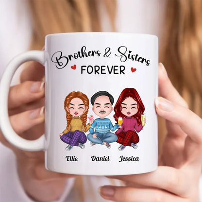 Family - Brothers & Sisters Forever - Personalized Mug (SA) - Makezbright Gifts