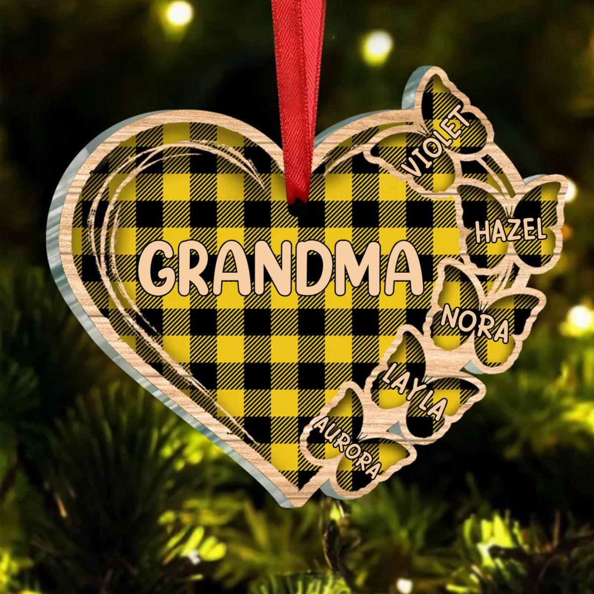 Family - Christmas Mom Grandma - Personalized Ornament - Makezbright Gifts