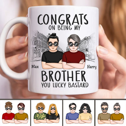 Family - Congrats On Being My Brother - Personalized Mug - Makezbright Gifts