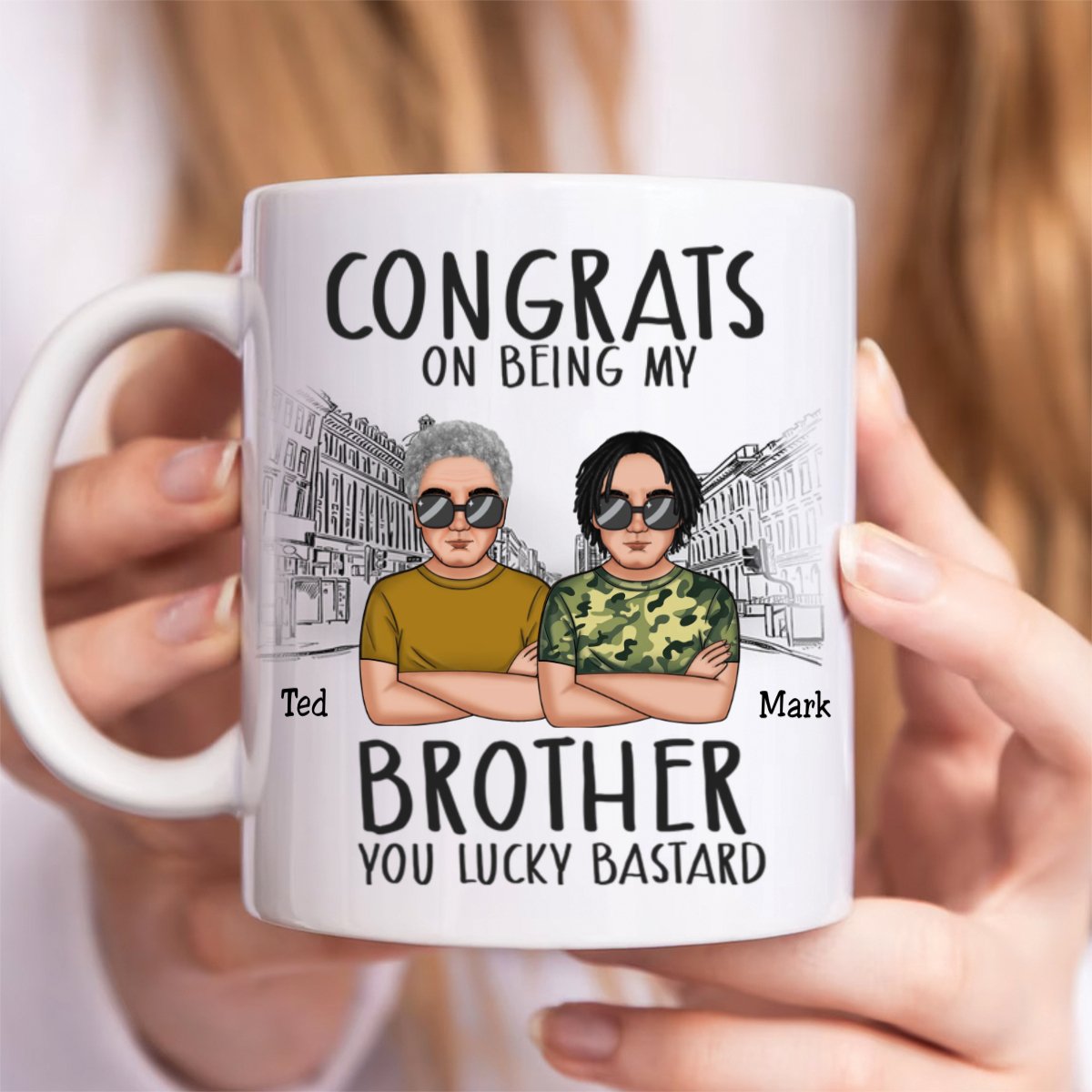 Family - Congrats On Being My Brother - Personalized Mug - Makezbright Gifts