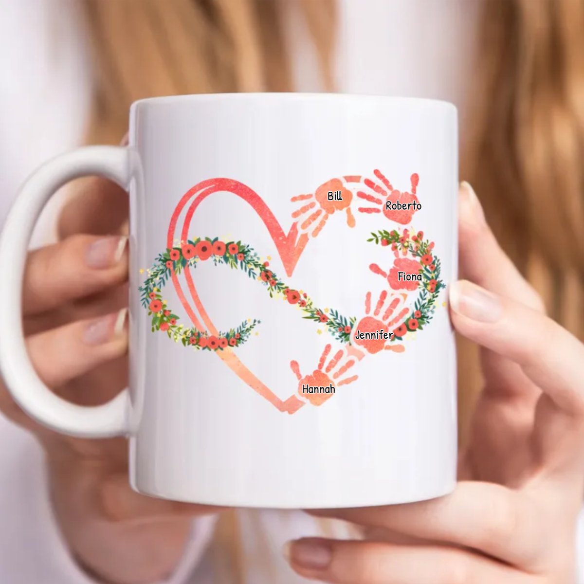 Family - Custom Name Infinite Love - Personalized Mug - Makezbright Gifts