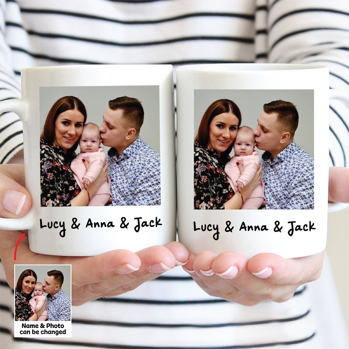 Family - Custom Photo Family - Personalized Mug - Makezbright Gifts