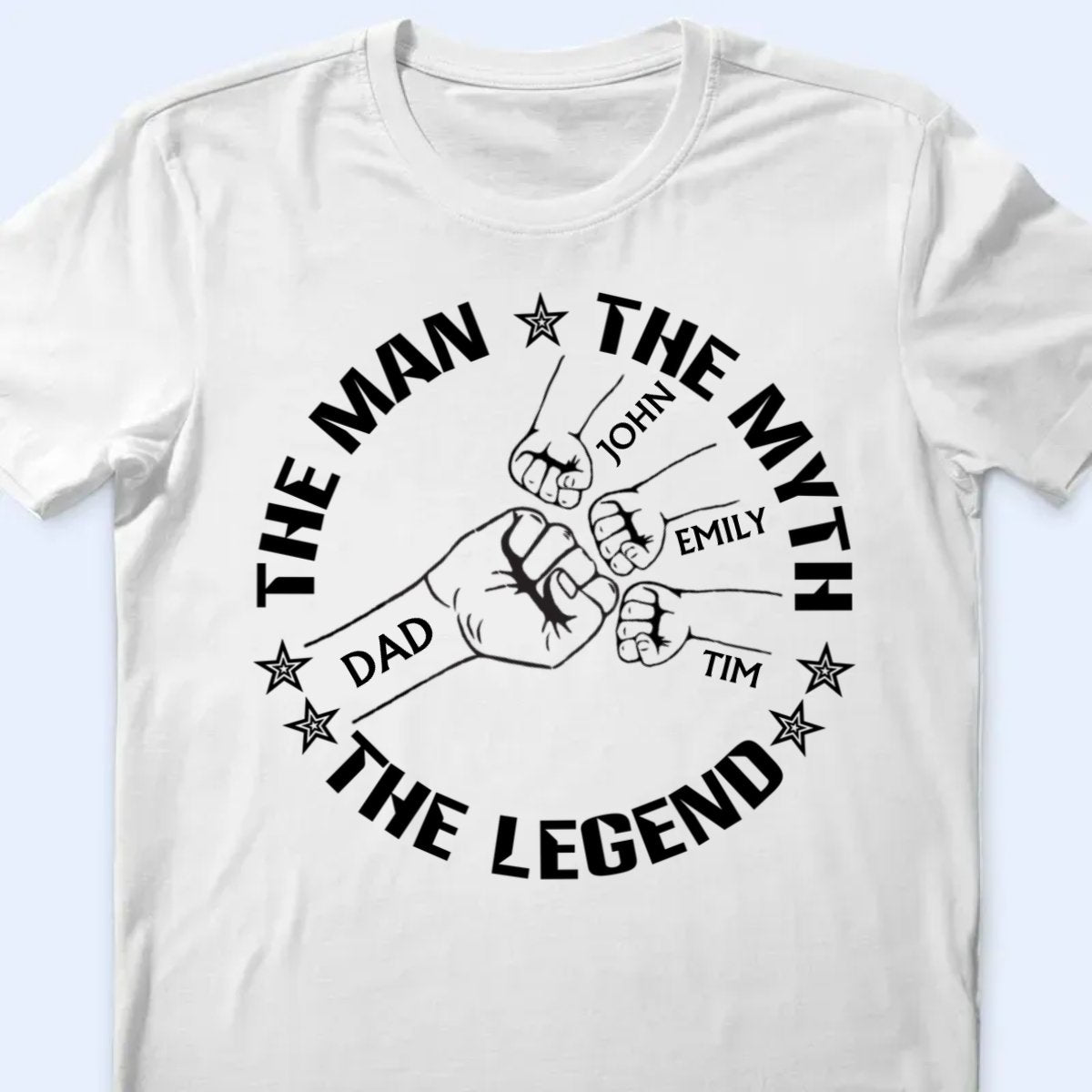 Family - Dad Grandpa The Man The Myth The Legend - Personalized T Shirt, Hoodie, Sweatshirt - Makezbright Gifts