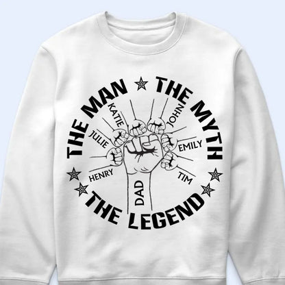 Family - Dad Grandpa The Man The Myth The Legend - Personalized T Shirt, Hoodie, Sweatshirt - Makezbright Gifts