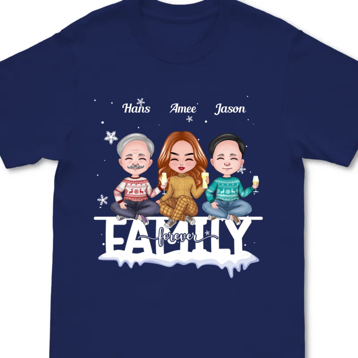 Family - Family, Brothers, Sisters, Siblings, Besties Forever - Personalized Unisex T - shirt - Makezbright Gifts