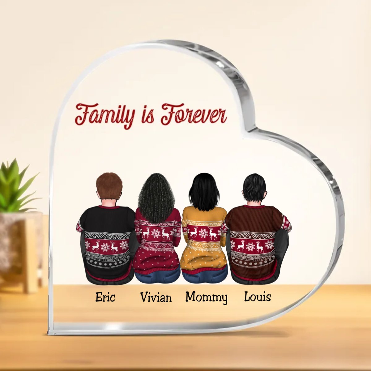 Family - Family Is Forever - Personalized Acrylic Plaque - Makezbright Gifts