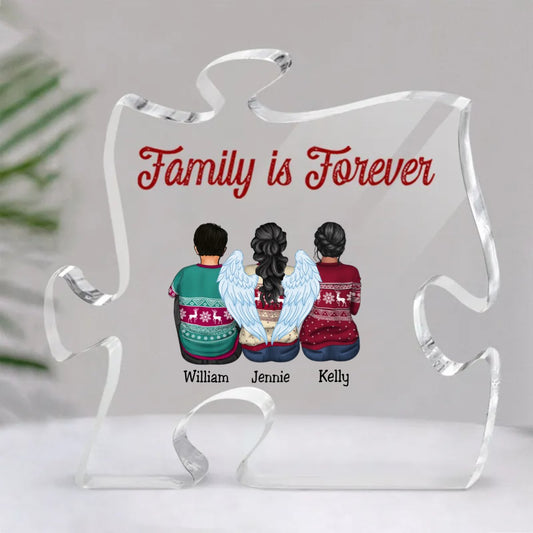 Family - Family Is Forever - Personalized Acrylic Plaque (QA) - Makezbright Gifts