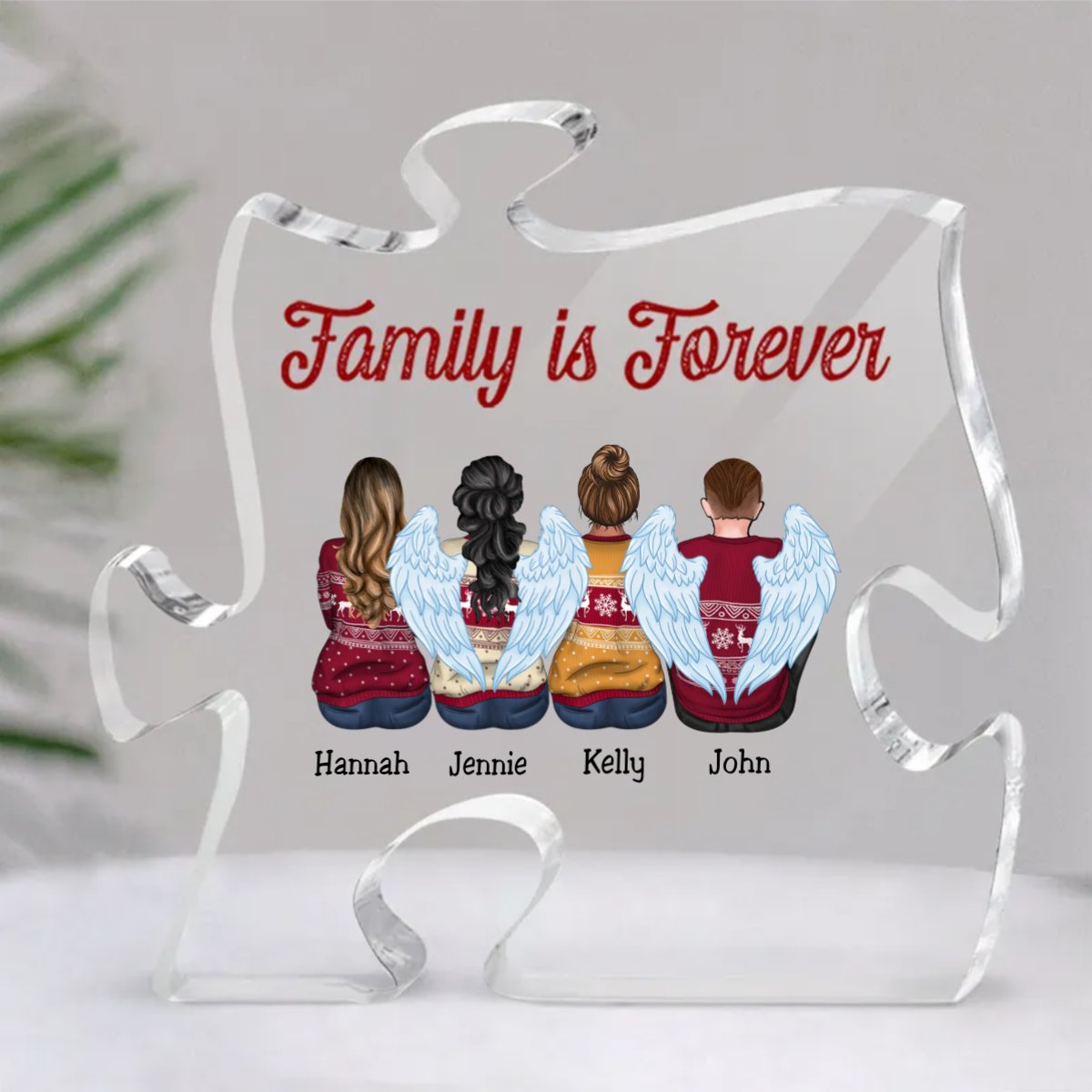 Family - Family Is Forever - Personalized Acrylic Plaque (QA) - Makezbright Gifts