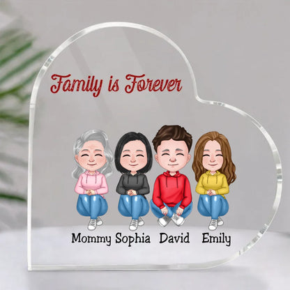 Family - Family Is Forever - Personalized Acrylic Plaque (Ver. 2) - Makezbright Gifts