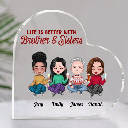 Family - Family Is Forever - Personalized Acrylic Plaque (Ver. 3) - Makezbright Gifts