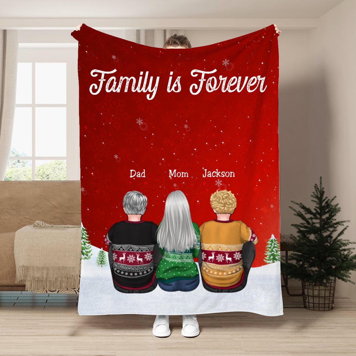 Family - Family Is Forever - Personalized Blanket (BU) - Makezbright Gifts