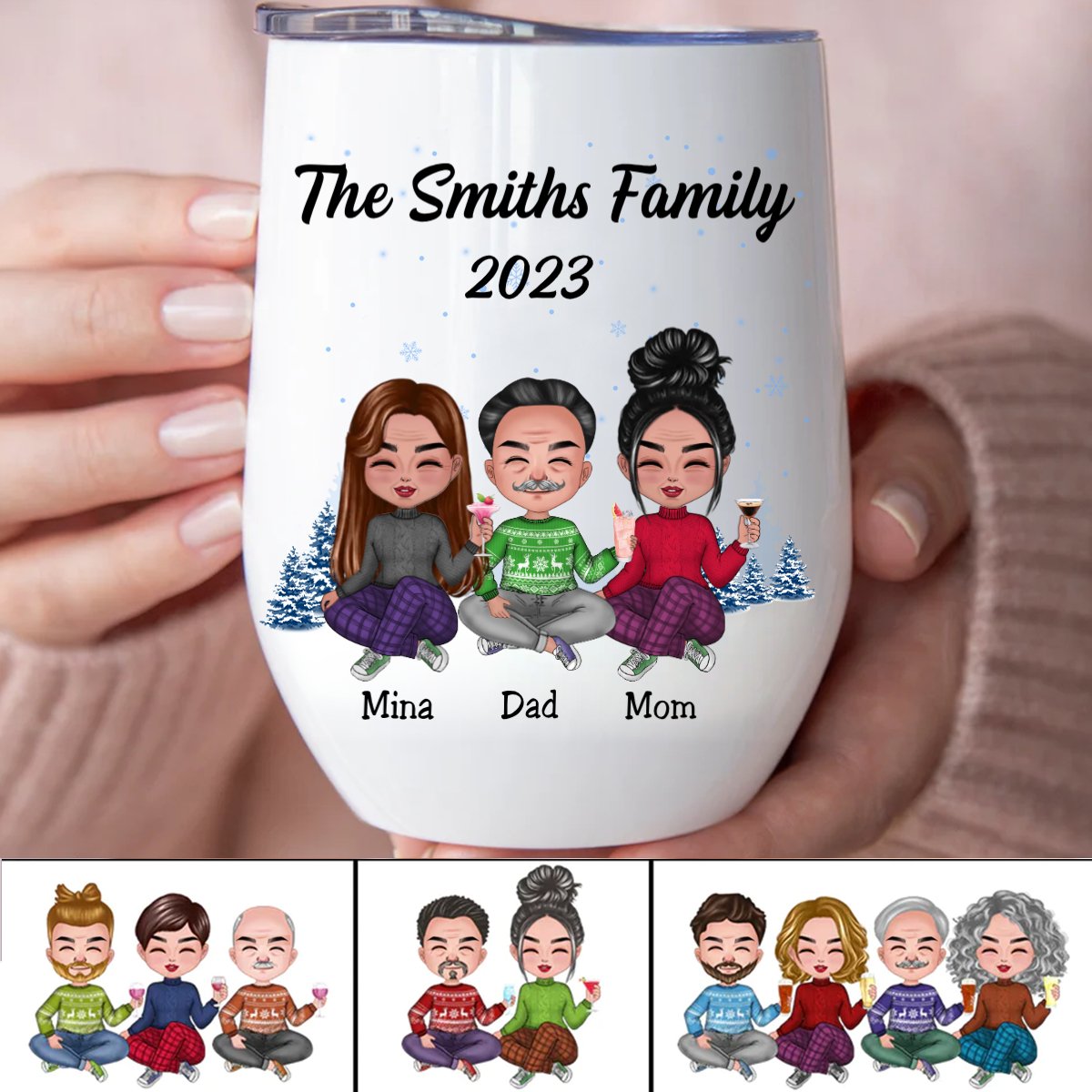 Family - Family Is Forever - Personalized Wine Tumbler - Makezbright Gifts