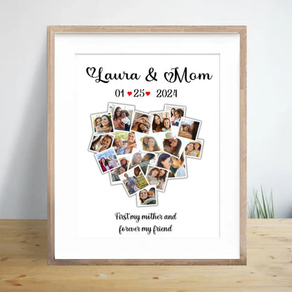 Family - First My Mother And Forever My Friend - Personalized Picture Frame - Makezbright Gifts