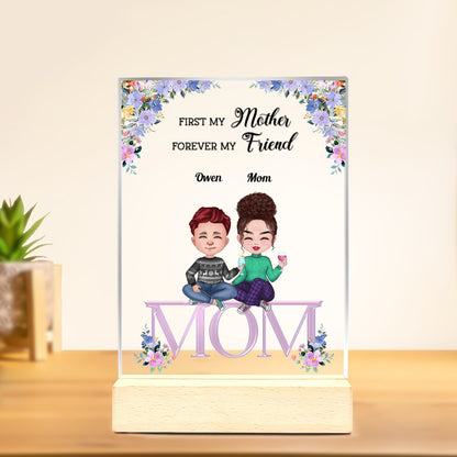 Family - First Our Mother, Forever Our Friend - Personalized Acrylic Plaque (NM) - Makezbright Gifts