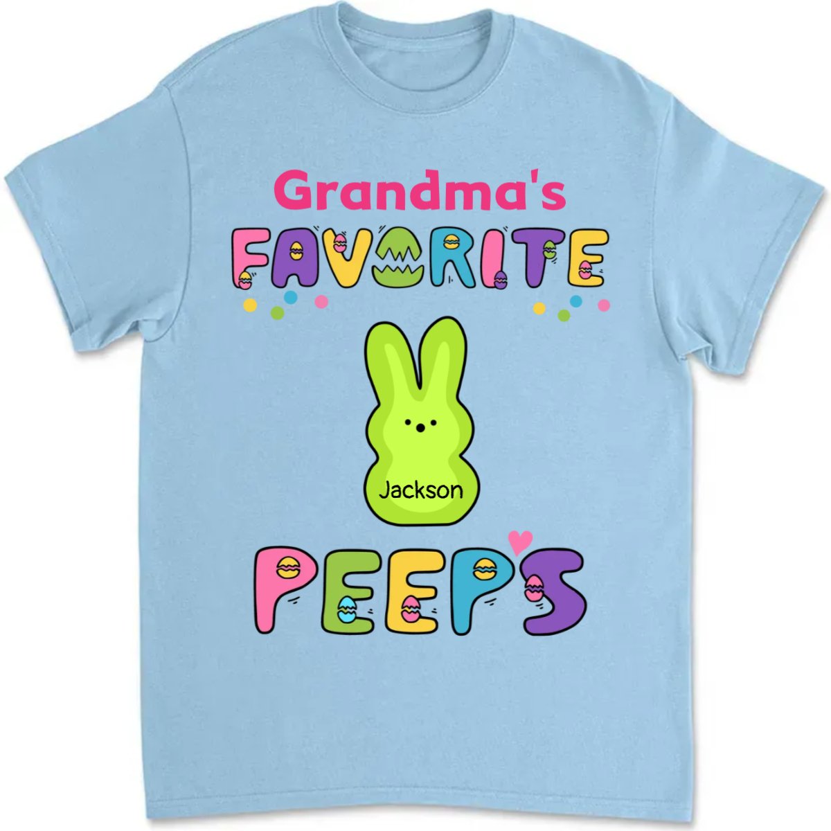 Family - Grandma Easter Peeps - Personalized Unisex T - Shirt (NM) - Makezbright Gifts