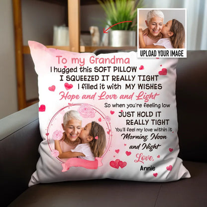 Family - Grandma Kids Image Upload - Personalized Pillow - Makezbright Gifts