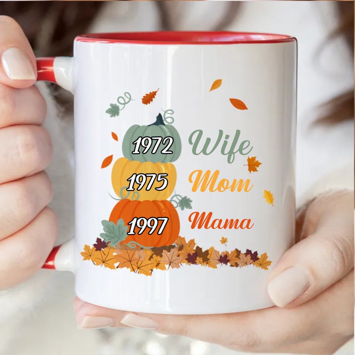 Family - Grandma Pumpkins - Personalized Mug - Makezbright Gifts