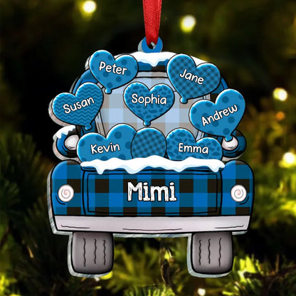 Family - Grandma Truck - Personalized Acrylic Ornament - Makezbright Gifts