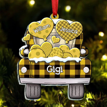 Family - Grandma Truck - Personalized Acrylic Ornament - Makezbright Gifts