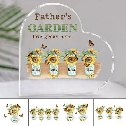 Family - Grandma's Garden - Personalized Acrylic Plaque - Makezbright Gifts