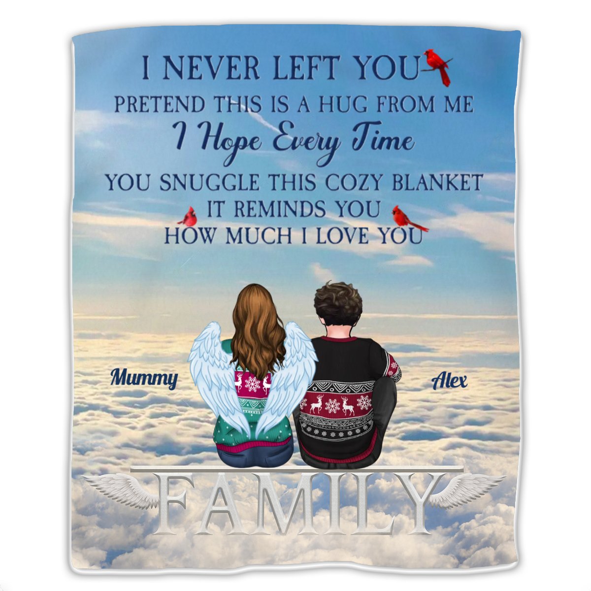 Family - I Am Always With You - Personalized Blanket - Makezbright Gifts