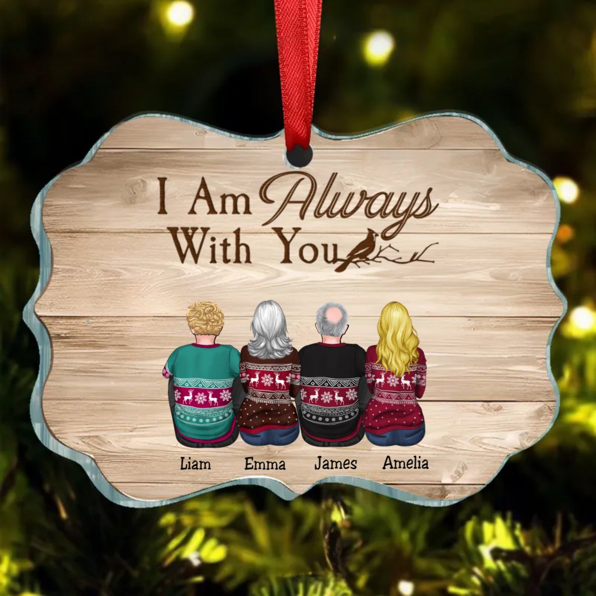 Family - I Am Always With You - Personalized Ornament - Makezbright Gifts