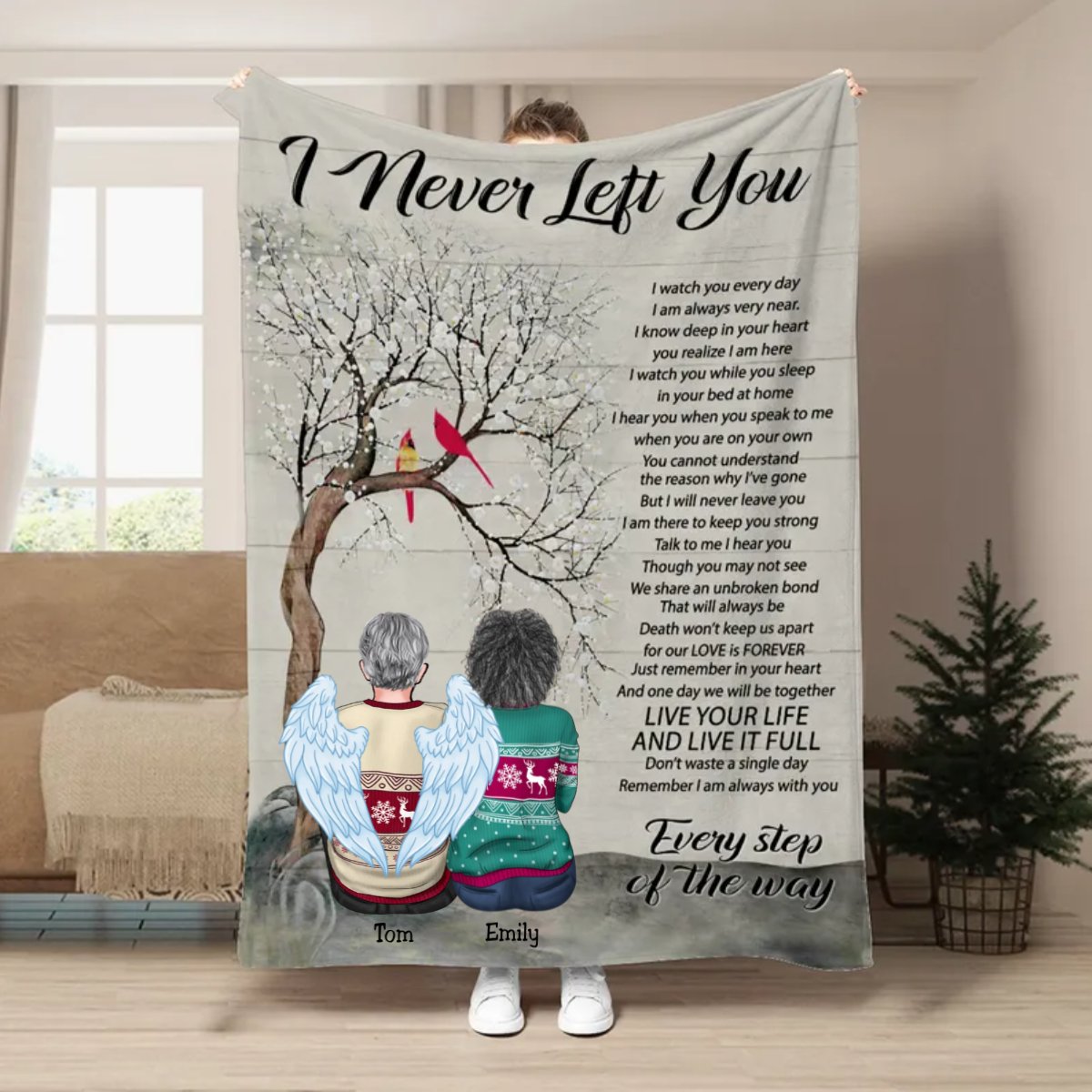 Family - I Never Left You - Personalized Blanket - Makezbright Gifts