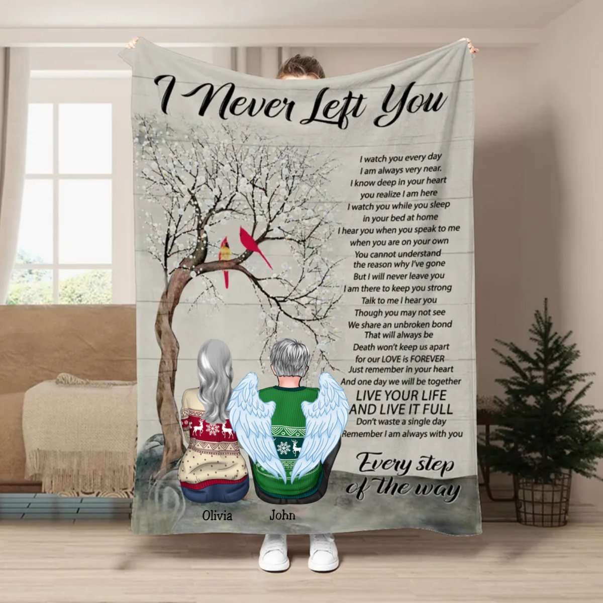 Family - I Never Left You - Personalized Blanket - Makezbright Gifts