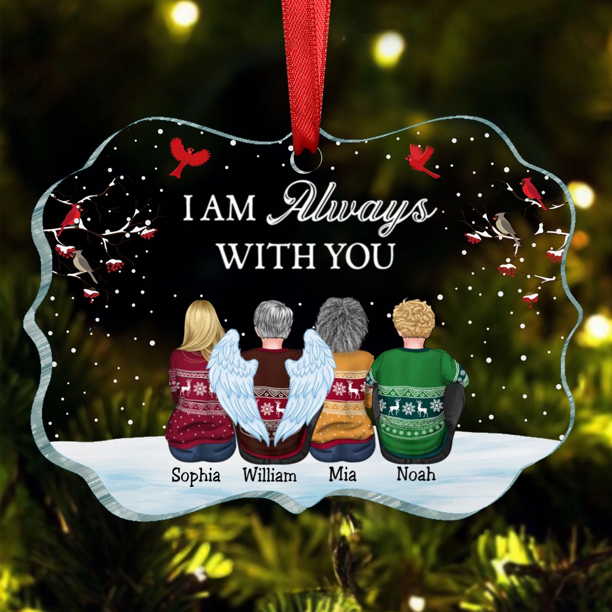 Family - I'm Always With You - Personalized Transparent Ornament - Makezbright Gifts