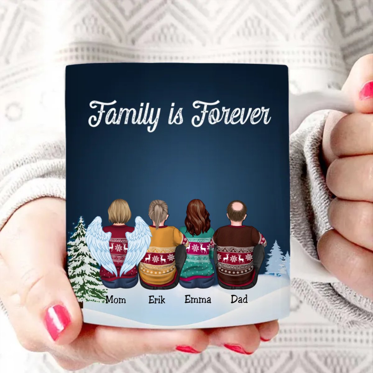 Family Is Forever - Personalized Mug - Makezbright Gifts