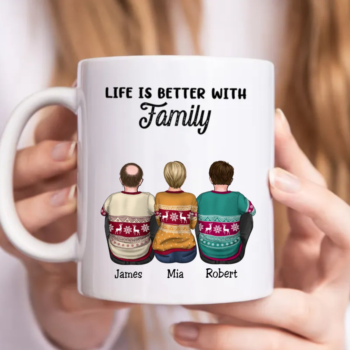 Family - Life Is Better With Family - Personalized Mug (LL) - Makezbright Gifts