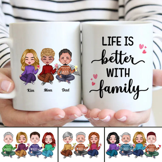 Family - Life Is Better With Family - Personalized Mug (NN) - Makezbright Gifts