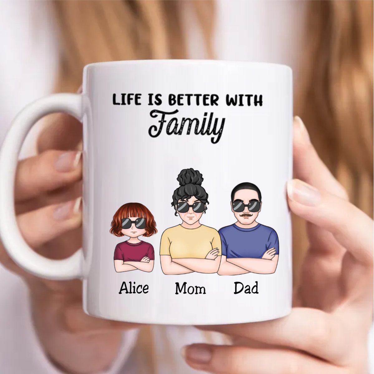 Family - Life Is Better With Family V2 - Personalized Mug - Makezbright Gifts