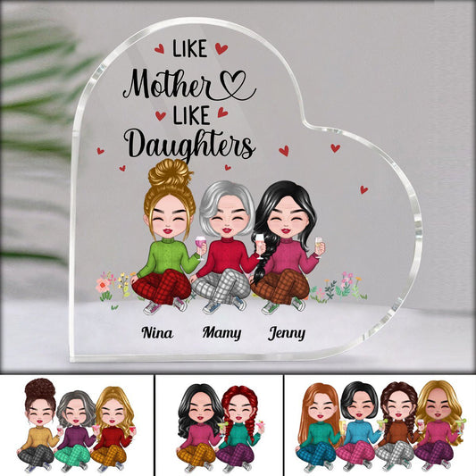 Family - Like Mother Like Daughter - Personalized Acrylic Plaque - Makezbright Gifts