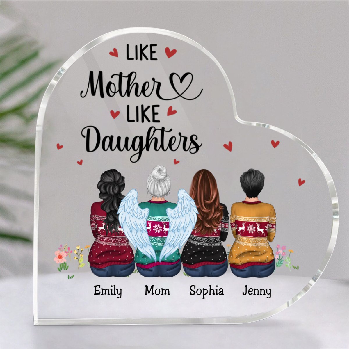 Family - Like Mother Like Daughter - Personalized Acrylic Plaque (Ver. 2) - Makezbright Gifts