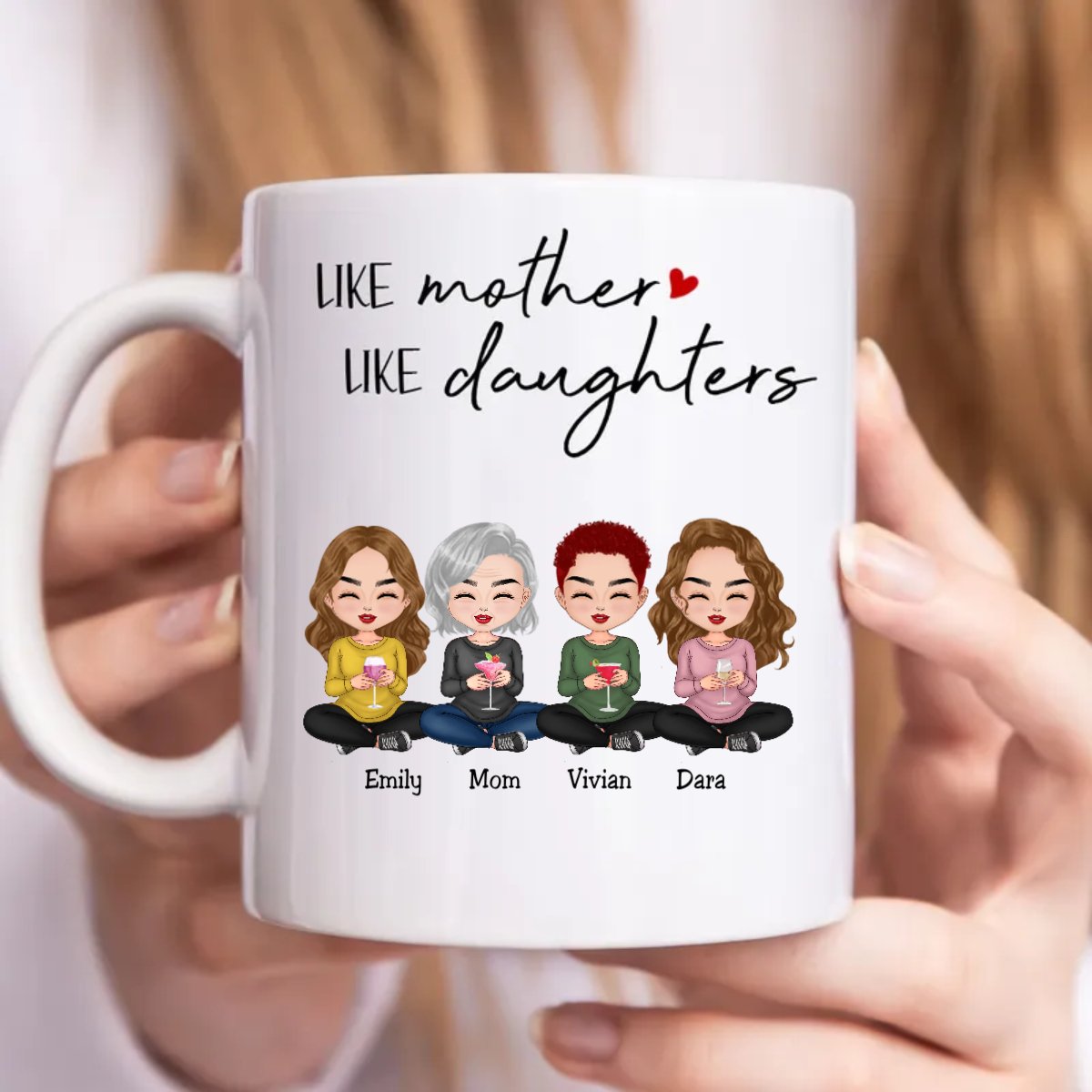 Family - Like Mother Like Daughters - Personalized Mug (LL) - Makezbright Gifts