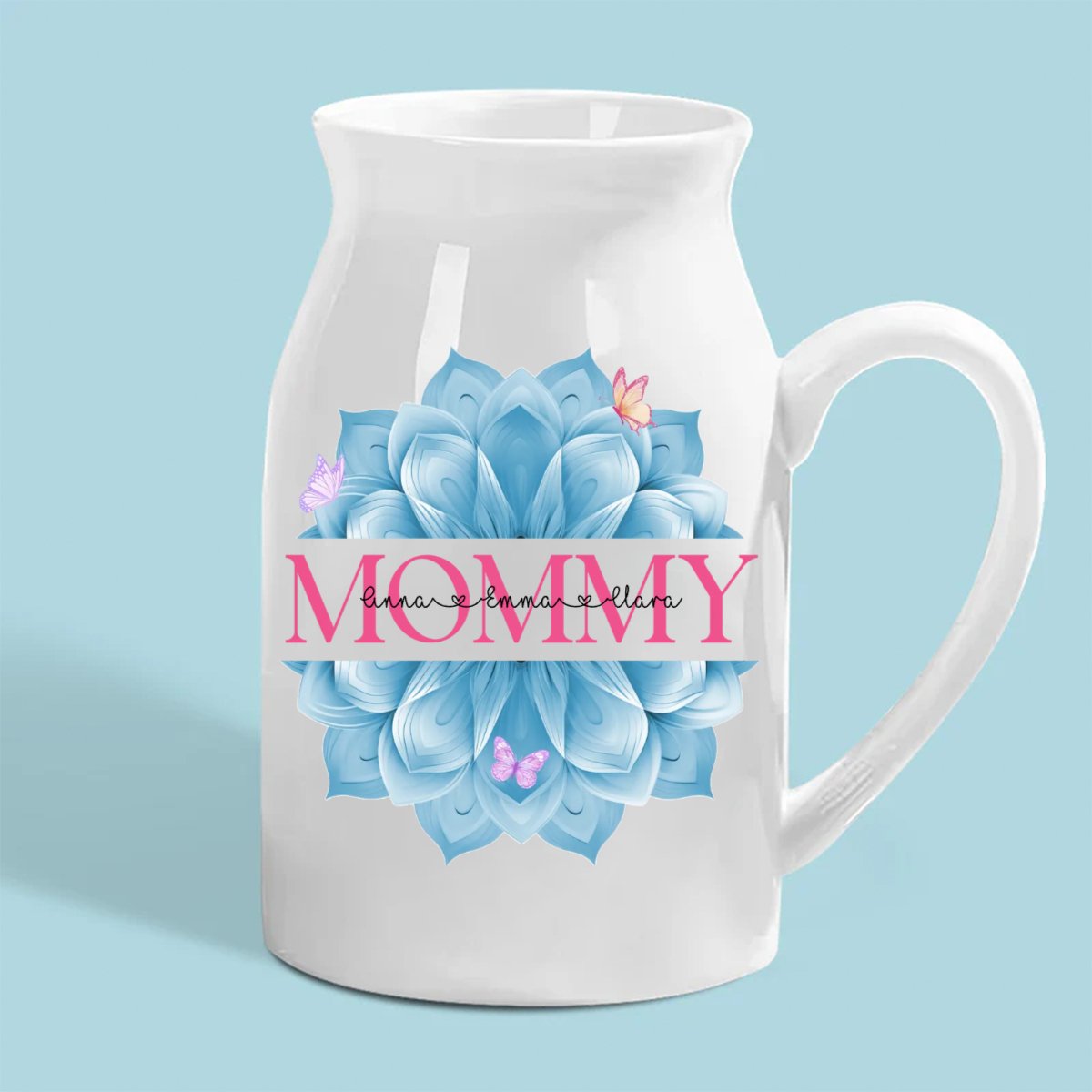 Family - Mommy's Flowers Blossom In Children's Hearts - Personalized Flower Vase (TB) - Makezbright Gifts