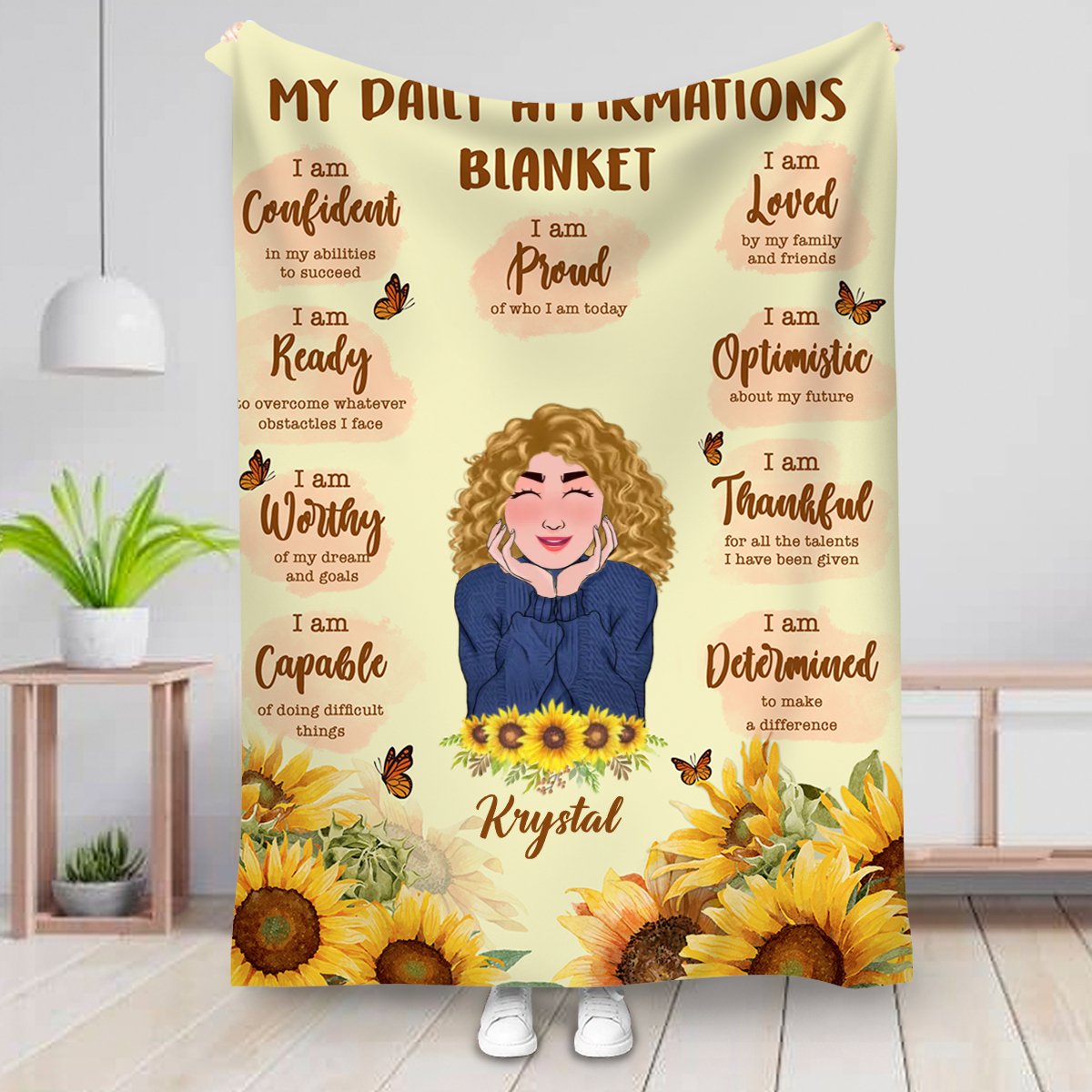 Family - My Daily Affirmations - Personalized Blanket - Makezbright Gifts