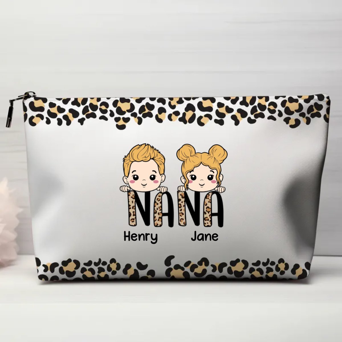 Family - Nana Mom Auntie - Personalized Cosmetic Bag (VT) - Makezbright Gifts