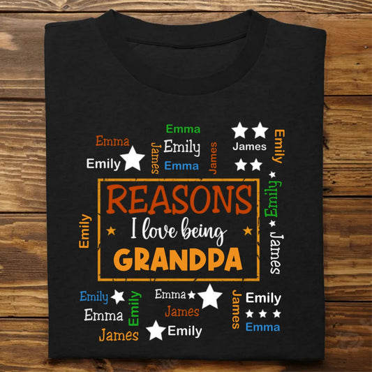 Family - Reasons I Love Being Word Art - Personalized T - Shirt, Sweater, Hoodie - Makezbright Gifts