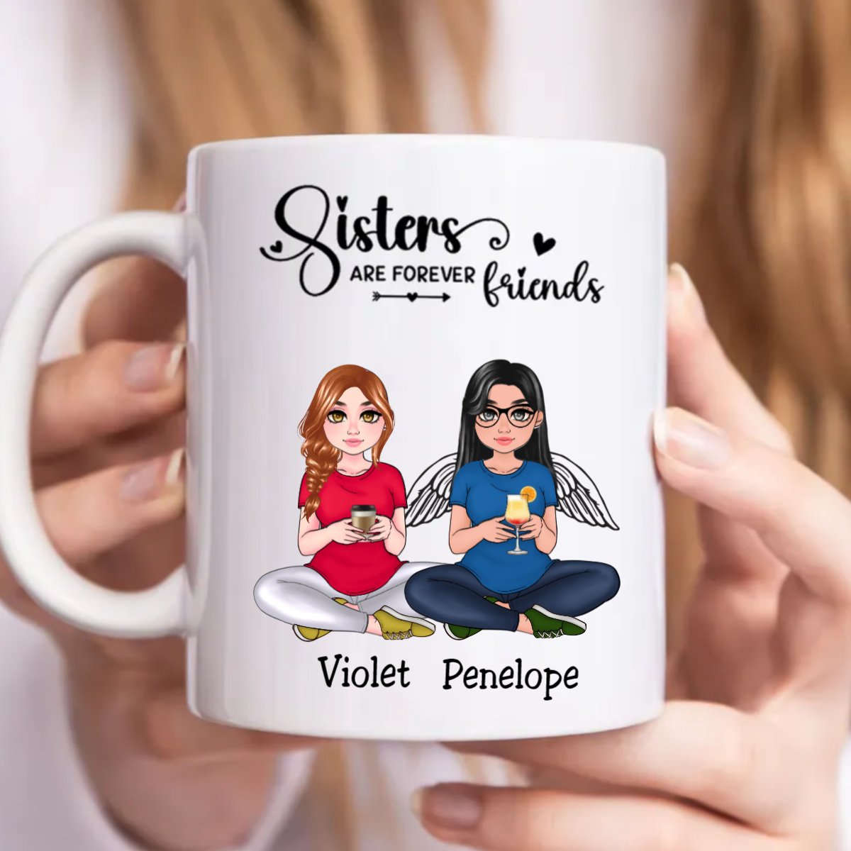 Family - Sisters Are Forever Friends - Personalized Mug (NM) - Makezbright Gifts