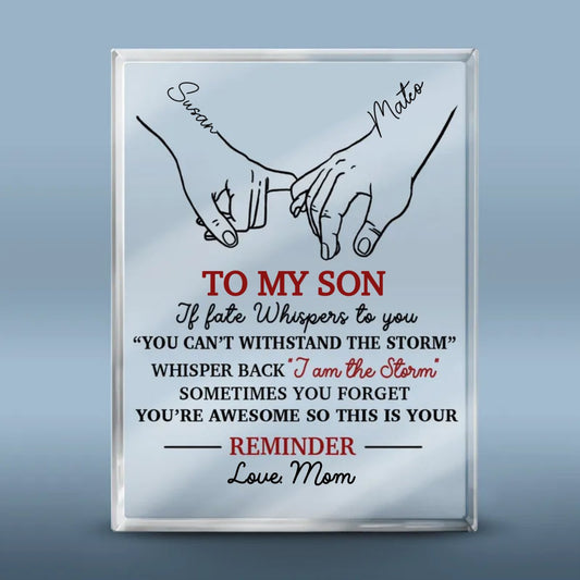 Family - Sometimes You Forget, You Are AweSome - Personalized Acrylic Plaque - Makezbright Gifts