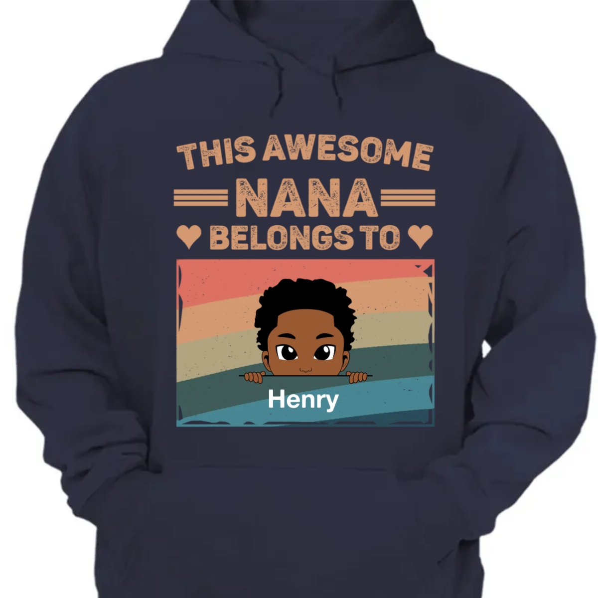 Family - This Awesome Nana Mommy Daddy Belongs To - Personalized Unisex T - shirt, Hoodie, Sweatshirt (VT) - Makezbright Gifts