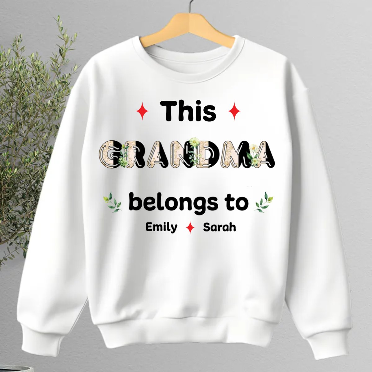 Family - This Grandma Belongs To - Personalized Sweatshirt (HJ) - Makezbright Gifts