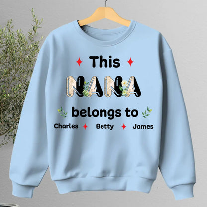 Family - This Grandma Belongs To - Personalized Sweatshirt (HJ) - Makezbright Gifts