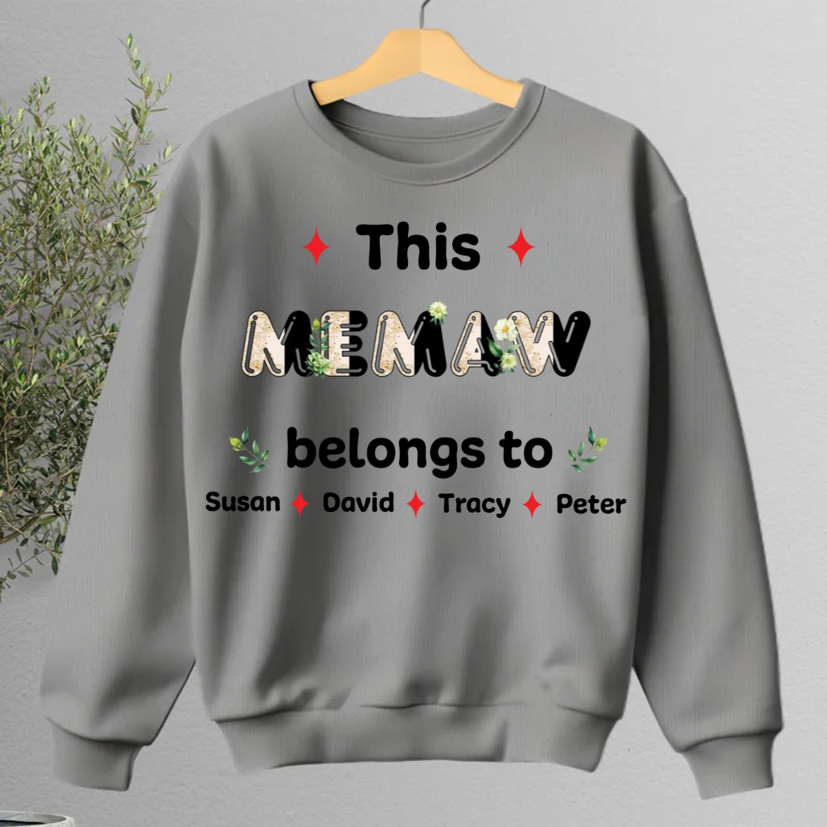 Family - This Grandma Belongs To - Personalized Sweatshirt (HJ) - Makezbright Gifts